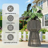 Devoko Outdoor Rope Planter Stand Set (Grey)