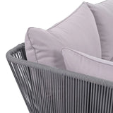 Outdoor Rope 2 Seater Patio Daybed With Side Table