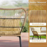 Outdoor Patio Garden 3 Piece All Weather Resistant Furniture Set