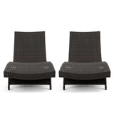 All-Weather Rattan Wicker Outdoor Chaise Lounge Chair Set of 2