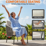 Outdoor Rope 2-Piece Sofa Chairs (Grey & Off-White)