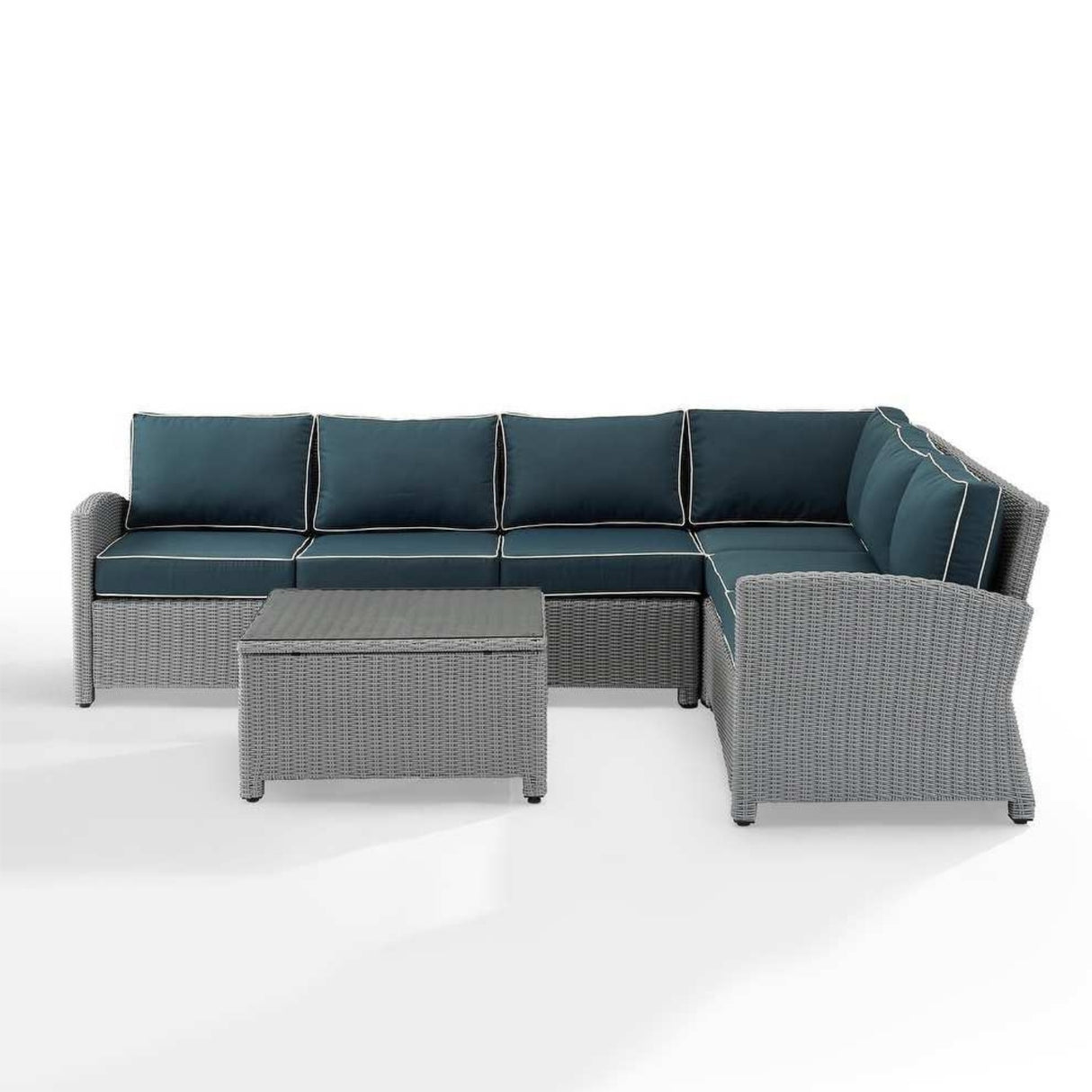 L-Shape Outdoor Wicker Sofa Set