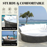 Outdoor Rope Round Patio Daybed Sofa