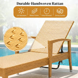Outdoor Wicker Lounge Chair With Side Table