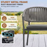 All Weather Resistant 7-Piece Outdoor Dining Set (Grey)