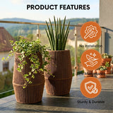Outdoor Rope Planter Set of 2 (Beige)
