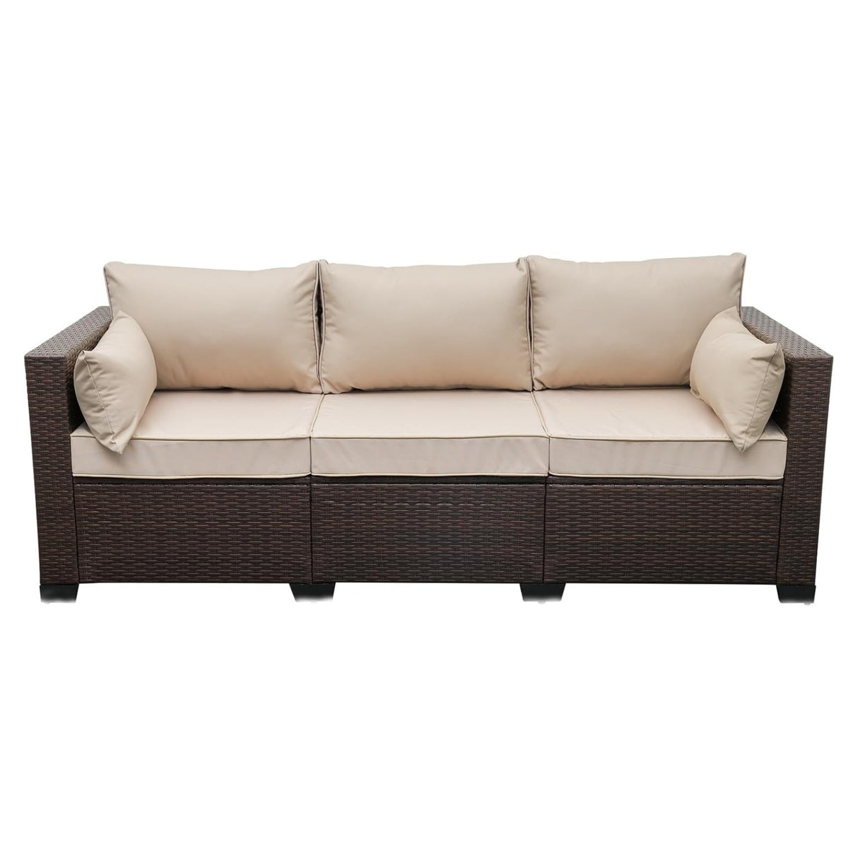 3-Seater Outdoor Rattan Wicker Patio Sofa