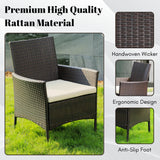 4-Piece Outdoor Rattan Wicker Patio Dining Chairs