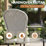 4-Piece Outdoor Rattan Wicker Patio Chairs