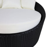Outdoor Rattan Wicker Daybed with Glass Top Table