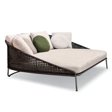 Outdoor Rope Patio Furniture Daybed (Brown and Cream)