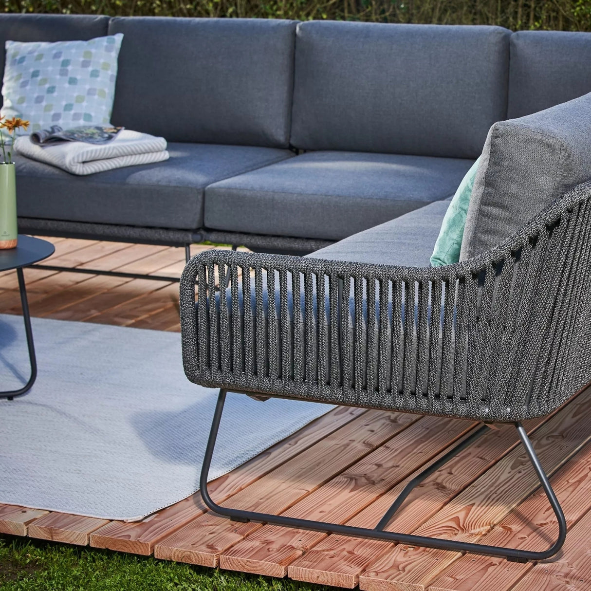 5-Seater L-Shape Outdoor Rope Sofa Set