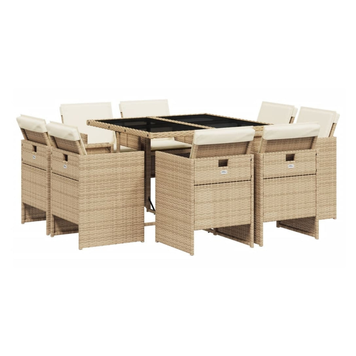 Outdoor Rattan Wicker Dinning Set 9-Piece