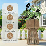 Devoko Outdoor Rope Planter Stand Set (Beige)