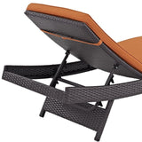 Outdoor Rattan Wicker Chaise Lounger For Poolside