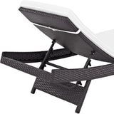 Outdoor Rattan Wicker Chaise Lounger For Poolside
