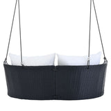 Outdoor Rattan Wicker Hanging Swing Chair with Cushion