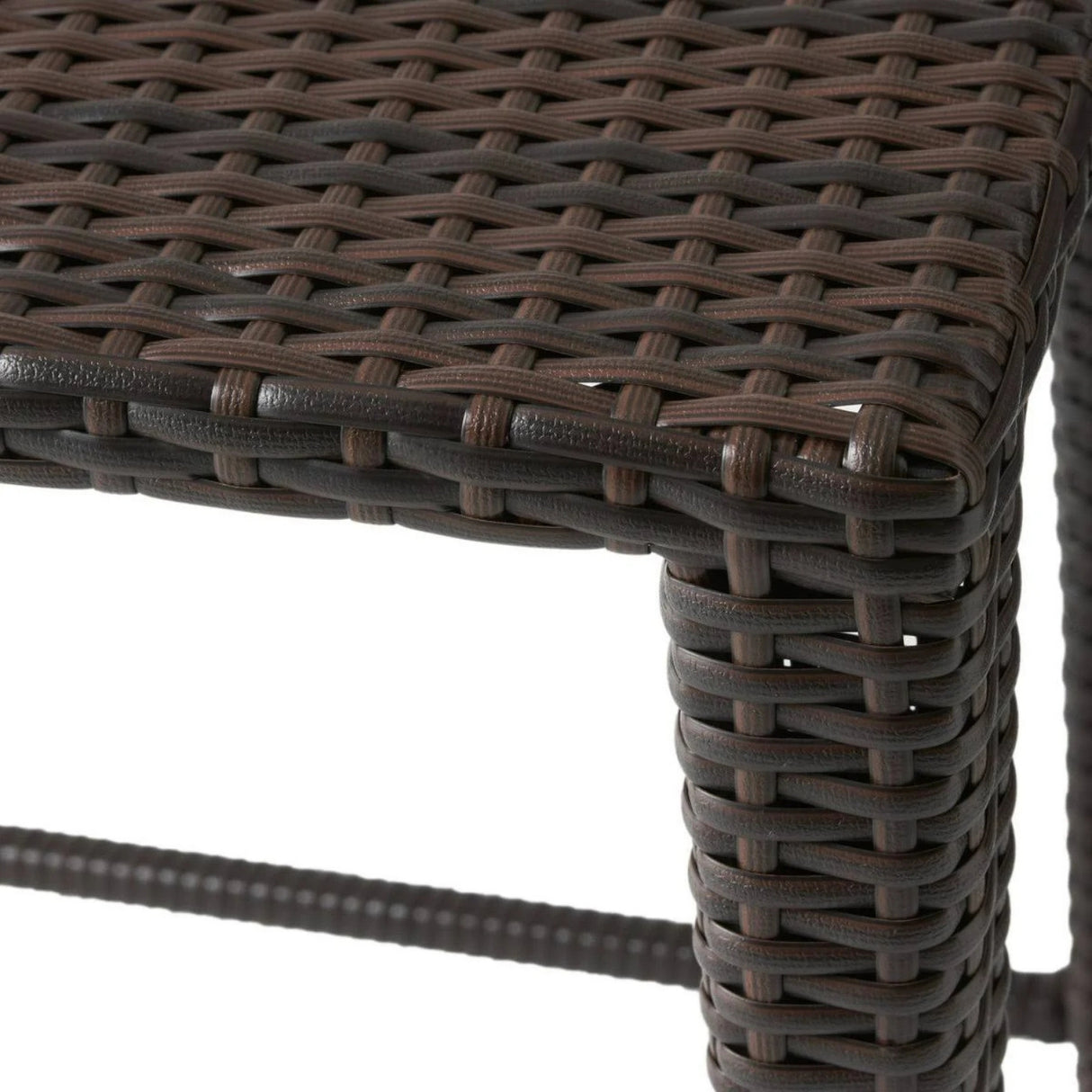 3-Piece Wicker Garden Bistro Set in Dark Brown