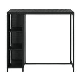 Outdoor Rattan Wicker Bar Table with High-Top Design