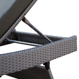 Outdoor All-Weather Wicker Lounger with Cushions