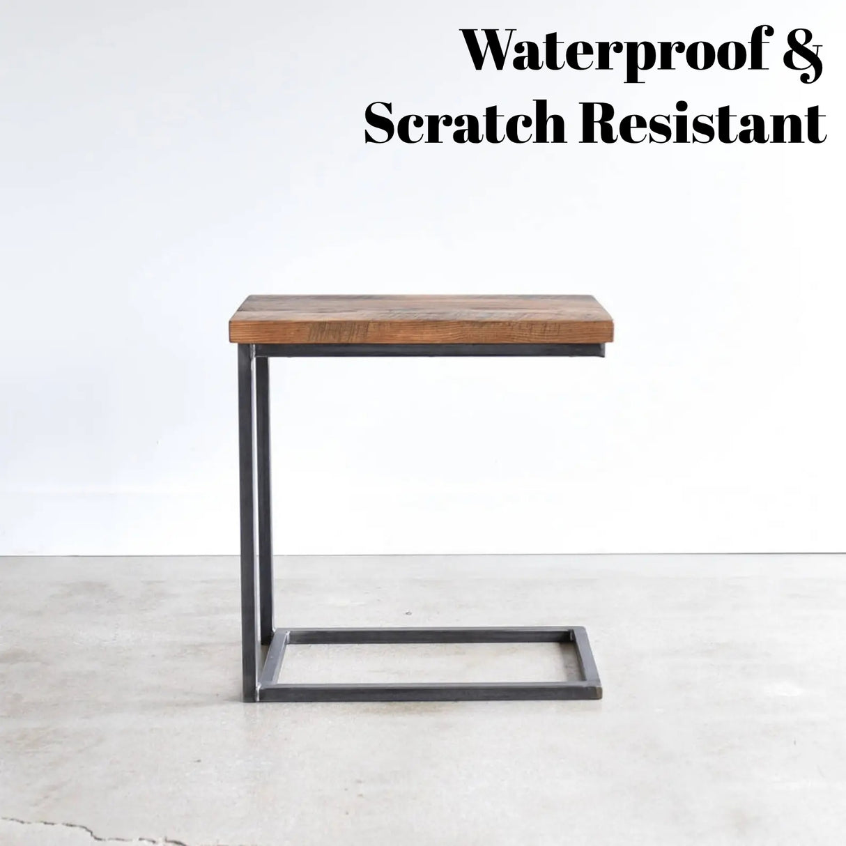 Solid Sheesham Wood C-Shape Corner Side Table