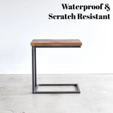 Solid Sheesham Wood C-Shape Corner Side Table