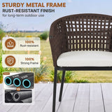 7-Piece Outdoor Patio Dining Set With Wooden Tabletop