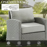 4 Pieces Patio Furniture Set, Outdoor Sectional Sofa