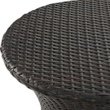 Outdoor Wicker Round Patio End Table