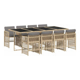 Outdoor Rattan Wicker Dinning Set 9-Piece