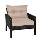 Outdoor Wicker 5-Piece Patio Sofa Set