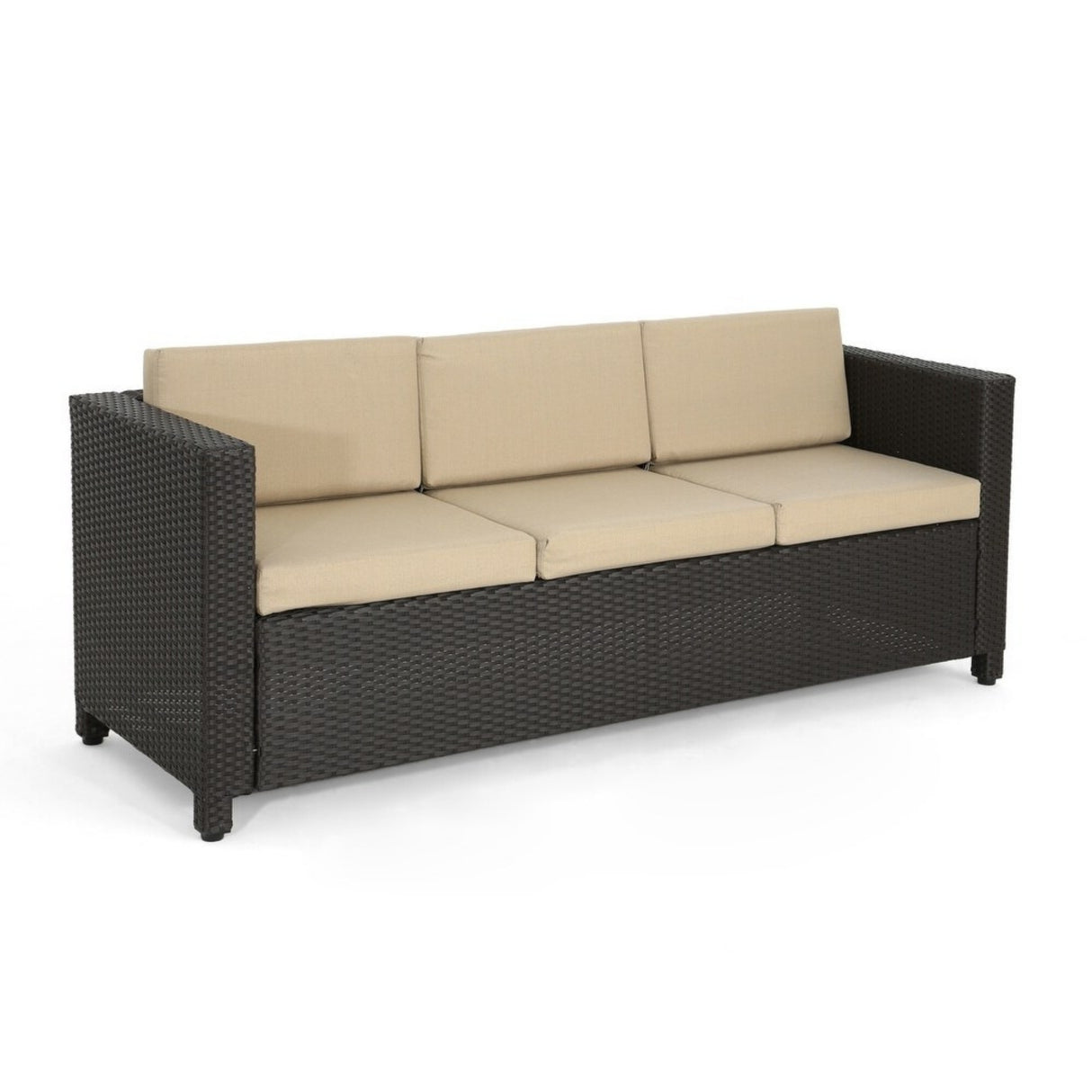 Outdoor All-Weather Wicker 3-Seater Sofa