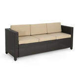 Outdoor All-Weather Wicker 3-Seater Sofa