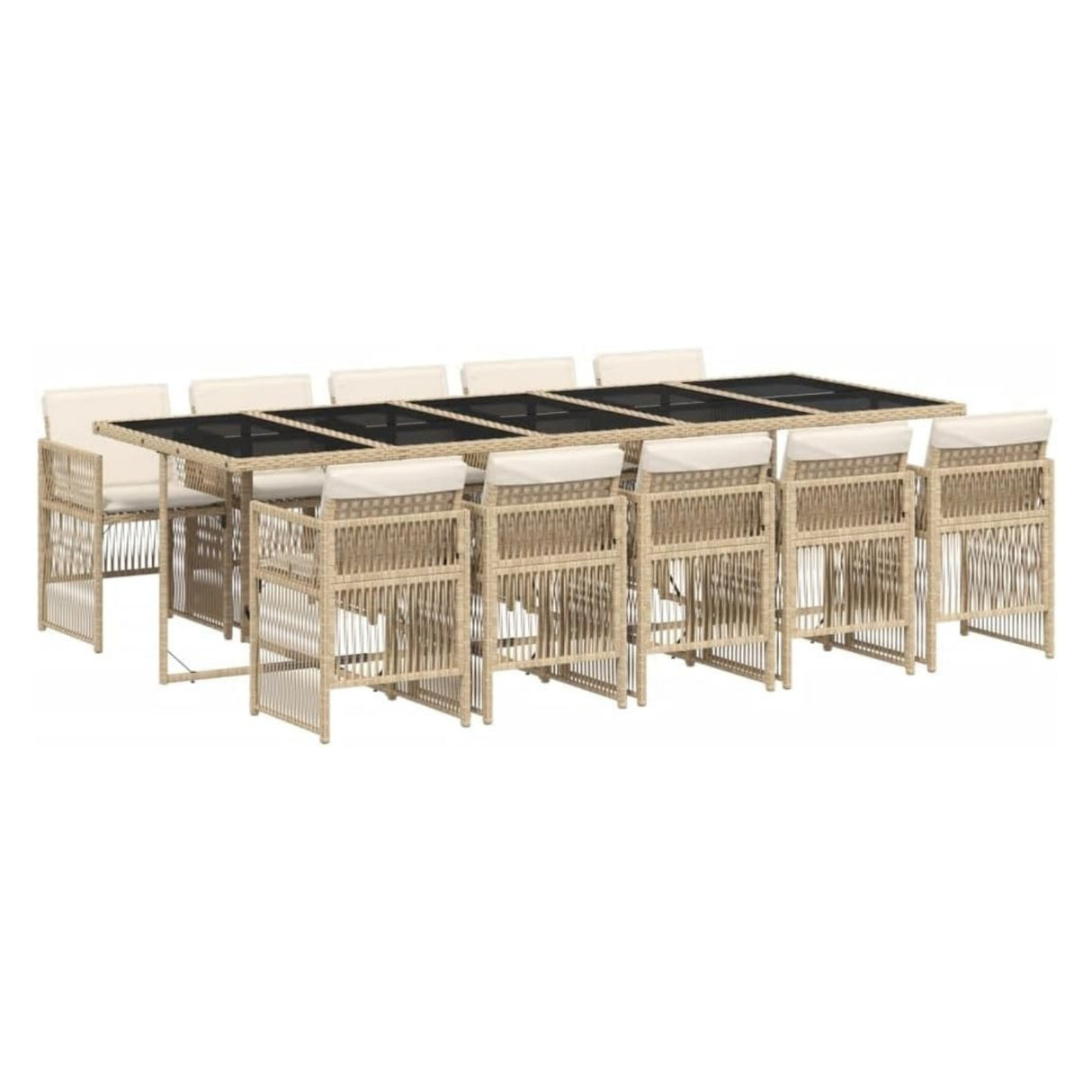 10 Seater Outdoor Rattan Wicker Dinning Set