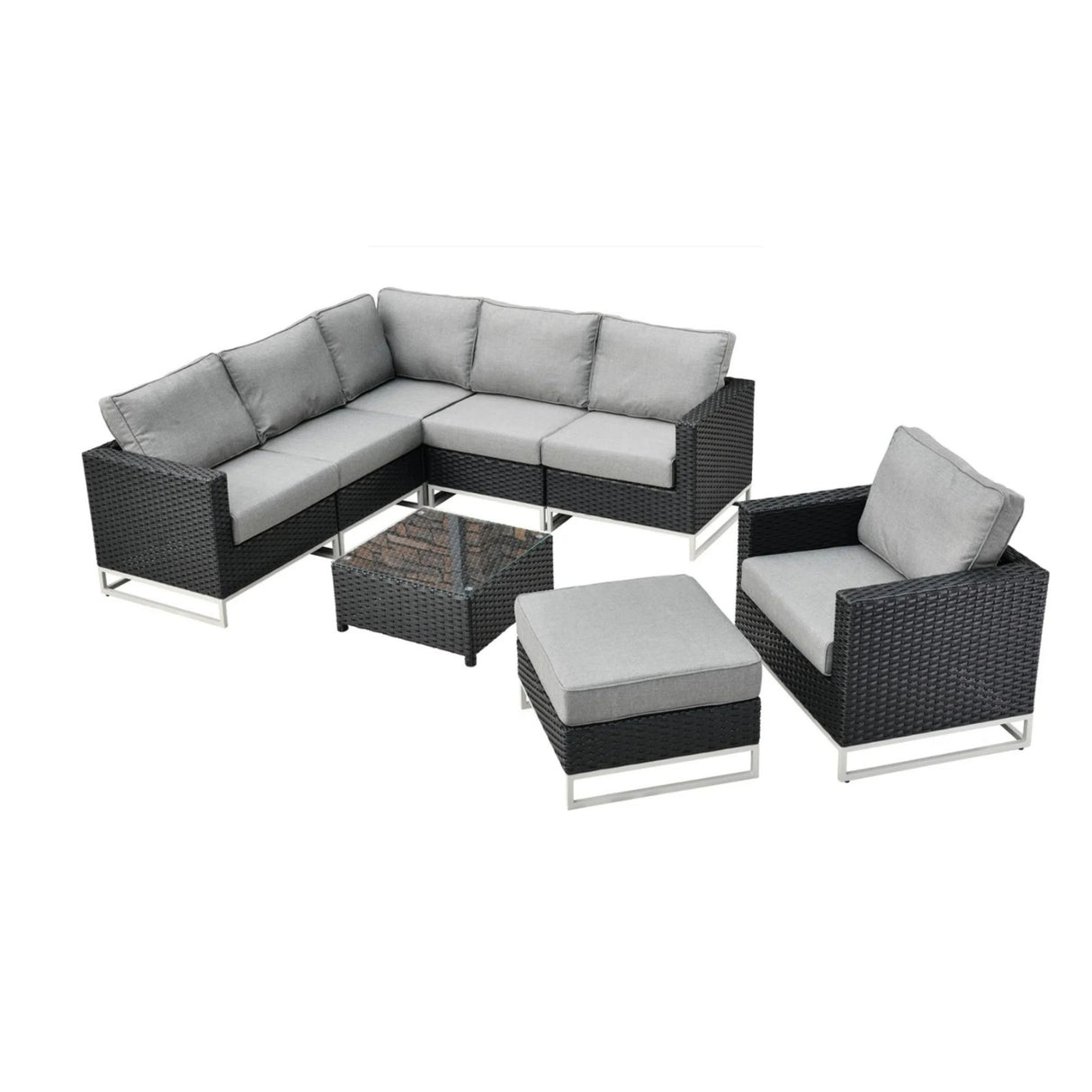 Outdoor Rattan Wicker 7-Seater Sofa Set