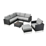 Outdoor Rattan Wicker 7-Seater Sofa Set