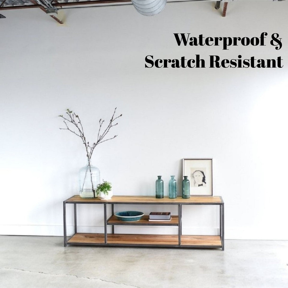 Sheesham Wood Top Open Media Console Table