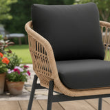 Outdoor 4 Seater Rope Conversation Sofa Set