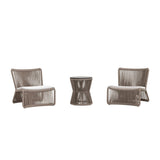 3-Piece Outdoor Beige Rope Patio Set