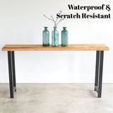 Sheesham Wood Top Modern Console Table