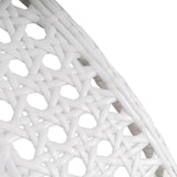 Double Seater Rattan & Wicker Swing (White & Grey)