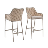 2-Piece Outdoor Rope Bar Chairs – Stylish Comfort Built to Last