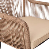 2-Piece Outdoor Rope Patio Dining Chairs