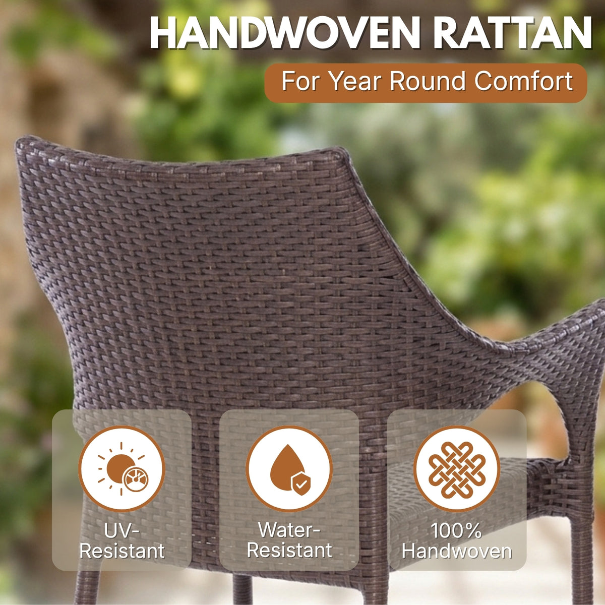Outdoor Rattan Wicker Patio Dining Chairs