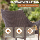 Outdoor Rattan Wicker Patio Dining Chairs