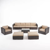 Outdoor Rattan Wicker 8-Seater Sofa Set