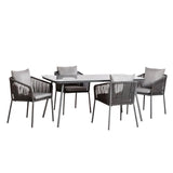 Outdoor Rope 5-Piece Patio Dining Set