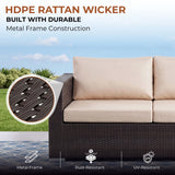 Outdoor Wicker 7-Seater Sofa Set