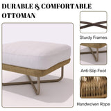 Outdoor All-Weather Rope Ottoman