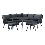 L-Shape Outdoor Rope Sofa Set